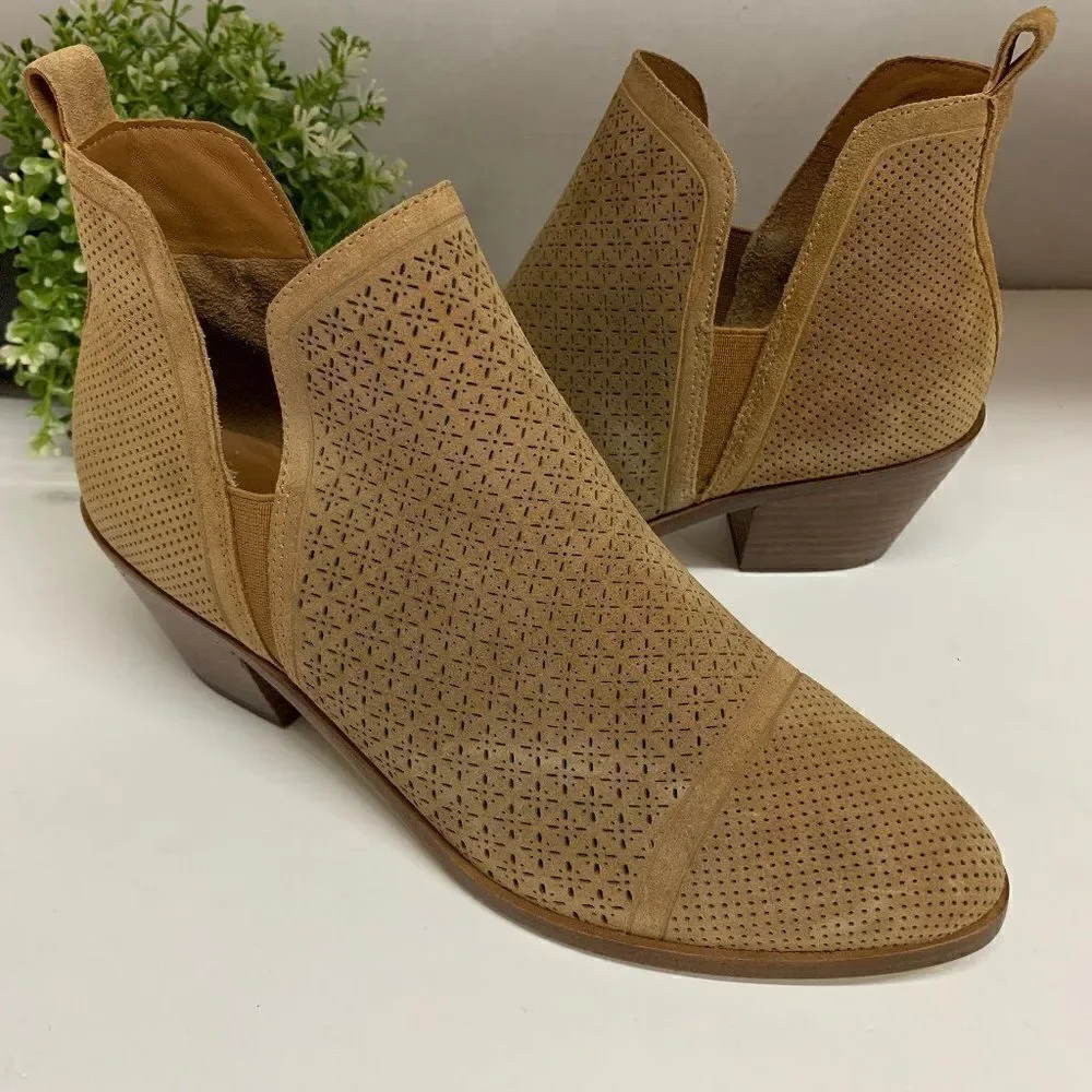 $350 Sigerson Morrison Belle Ankle Boot Terra Suede 37EU 7US